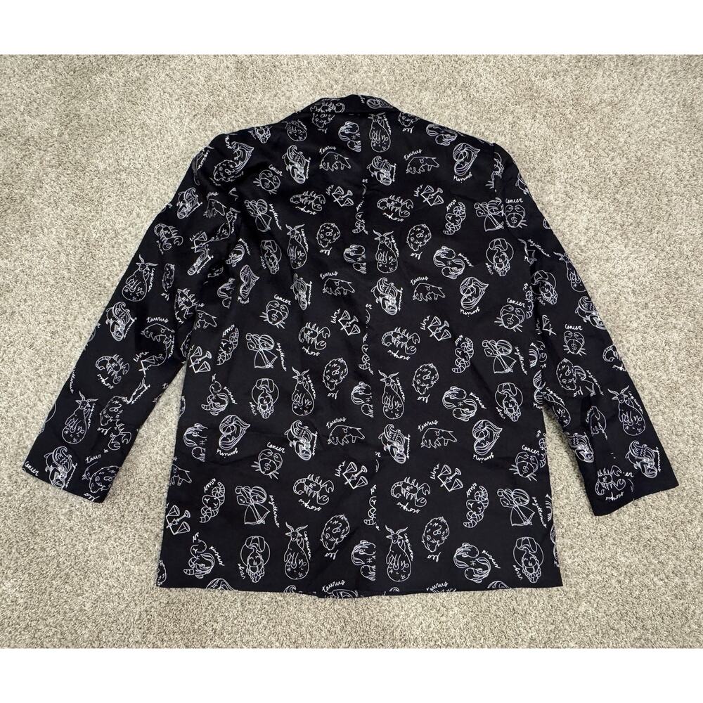 Dressed in LALA Black Zodiac Astrology Graphic Blazer Jacket Celestial Sz Medium - Picture 4 of 9
